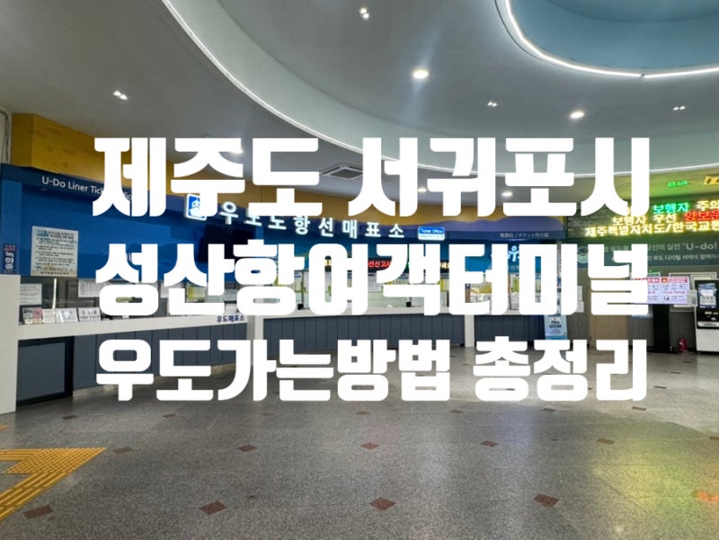 제주도 서귀포시 | 성산항에서 우도가는 방법 총정리 (성산항 우도 배 시간, 가격, 주차장 포....