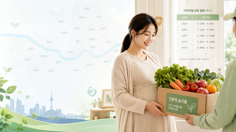 서울 임산부 농산물 꾸러미 자치구별 신청 일정과 주의사항 총정리