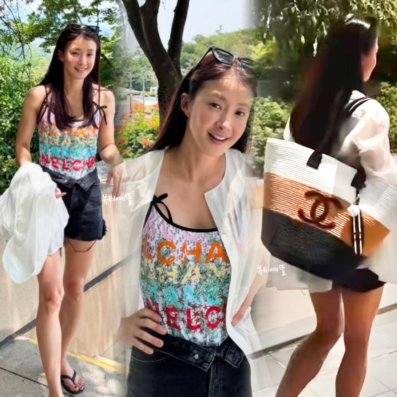 둘째 출산한 43세 맞아? 체지방 10% 이시영, 샤넬 원피스 수영복으로 완성한 휴양지룩 코디