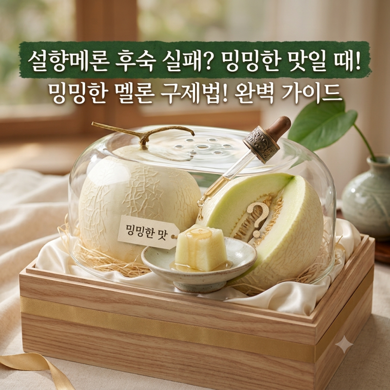 설향메론 후숙 실패? 밍밍한 맛일 때 구제하는 방법
