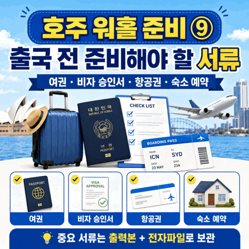 [2026 호주 워홀 준비] 출국 전 준비해야 할 서류와 체크리스트