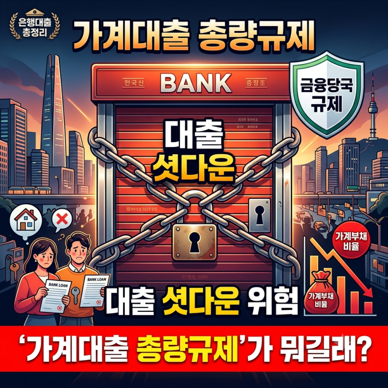 "종잣돈 모았는데 대출 거절?" 올해 은행 대출 셧다운 소문과 가계대출 총량규제의 실체