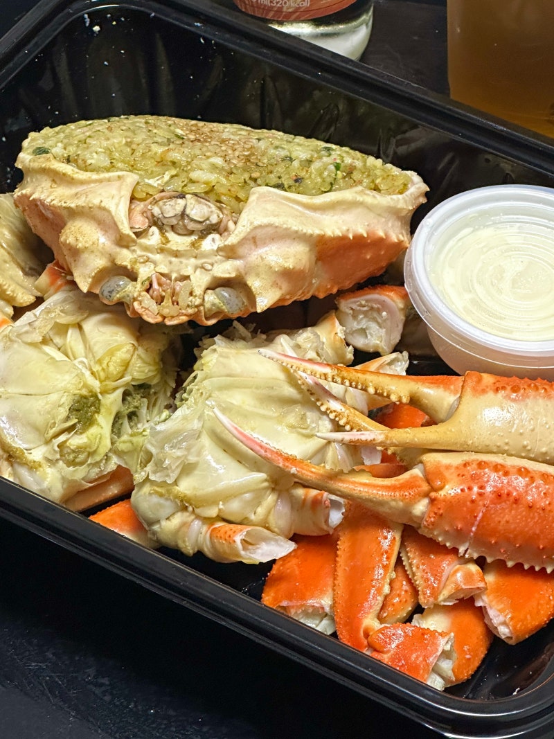 속초 '속초붉은대게수산' 중앙시장 맛집 포장 후기