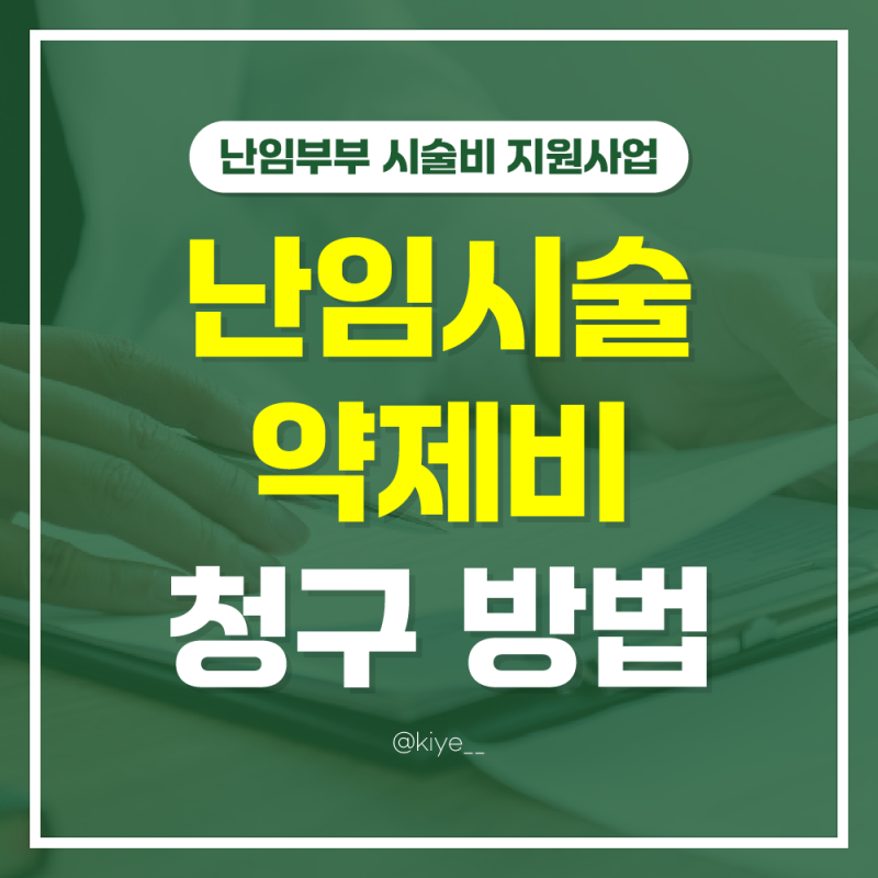 난임부부 시술비 지원사업 약제비 지원 청구 방법, 청구 반려 재신청후기