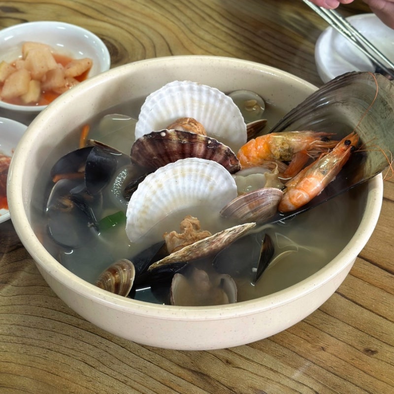 을왕리 해수욕장 맛집 해안선 손칼국수 파전 해물칼국수 내돈내산