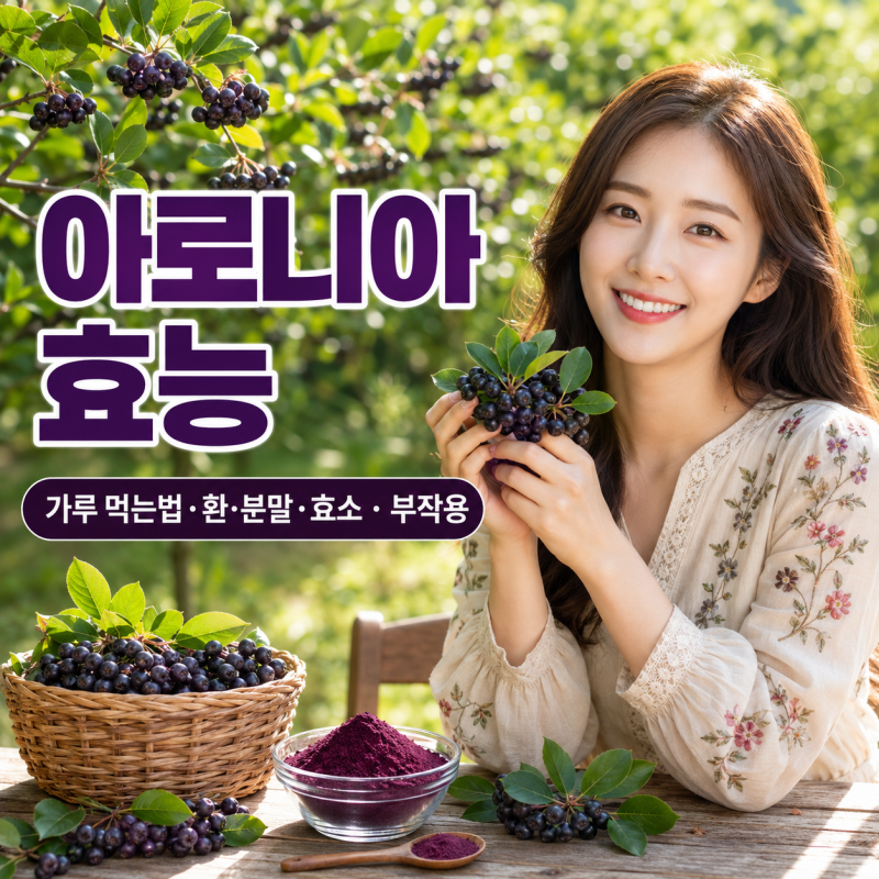 아로니아 효능 및 아로니아가루 먹는법 총정리