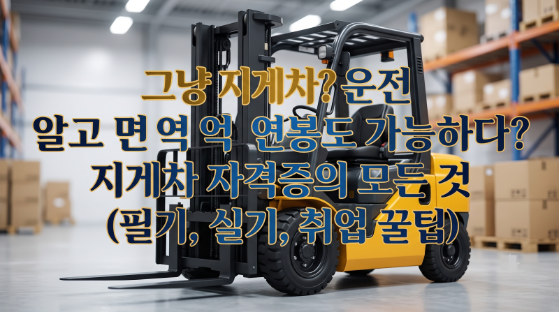 그냥 지게차 운전? 알고 보면 억대 연봉도 가능하다? 지게차 자격증의 모든 것(필기, 실기, 취....