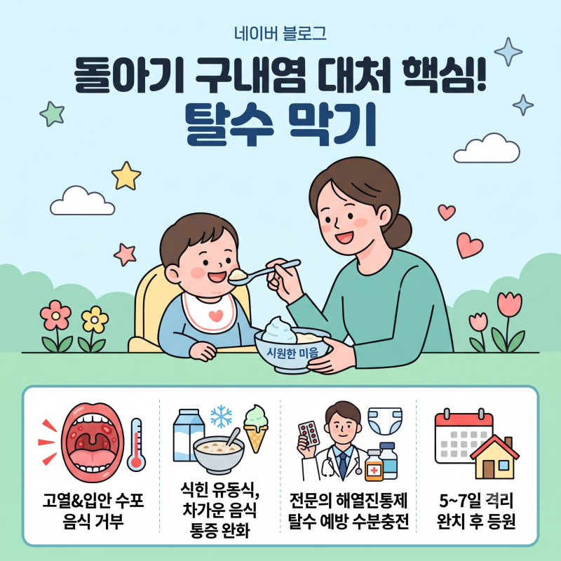 돌아기 구내염 초기 증상 수족구와 차이점, 그리고 전염성은?