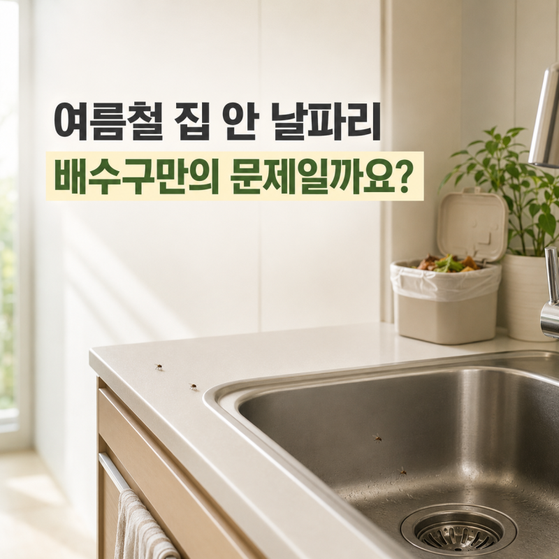 여름철 집 안에 날파리가 계속 생기는 이유, 배수구만의 문제일까요?