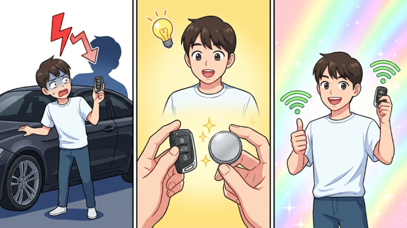 스마트키 방전? 30초 만에 해결하는 CR2032 건전지 교체법