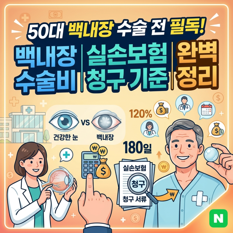 백내장 수술, 실손보험 지급기준과 청구서류 완벽정리