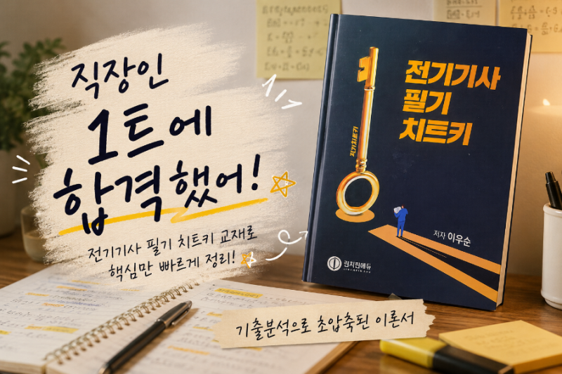 전기기사 필기 전기치트키 교재 리뷰｜기출 분석으로 핵심만 담은 압축 이론서(이우순)