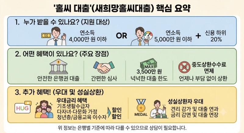 새희망 홀씨대출, 홀씨대출 나도 가능한가?