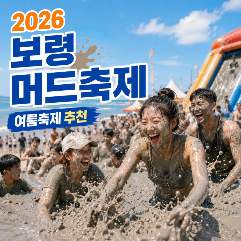 2026 보령 머드축제 총정리! 공연부터 체험존까지 한눈에 보기
