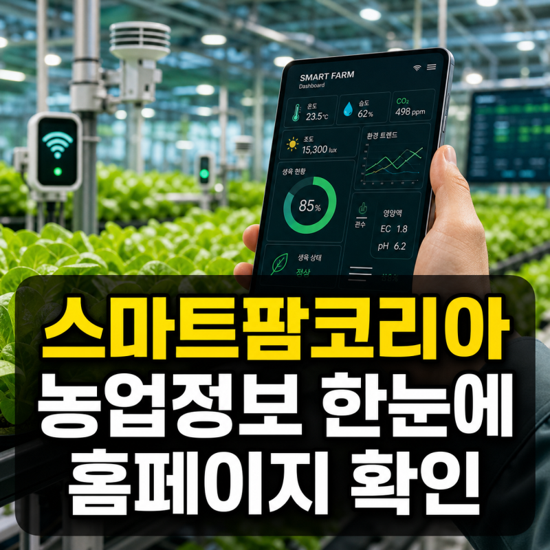 스마트팜코리아홈페이지에서스마트농업정보를한눈에보기