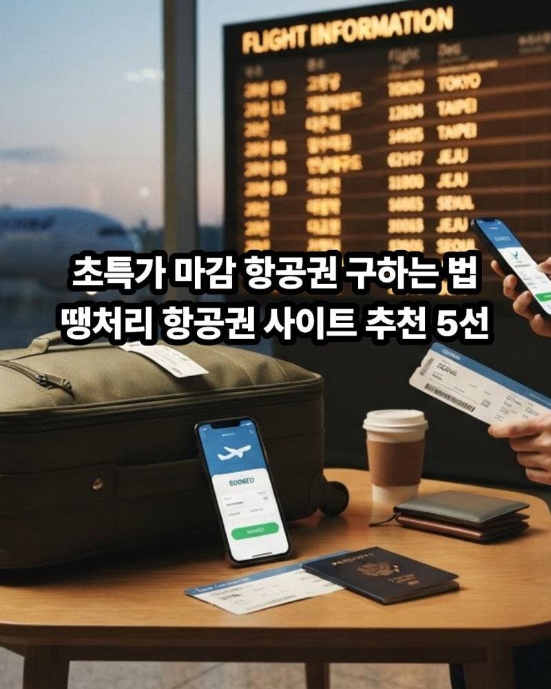 땡처리 항공권 사이트 추천 TOP 5와 싸게 예매하는 실전 팁
