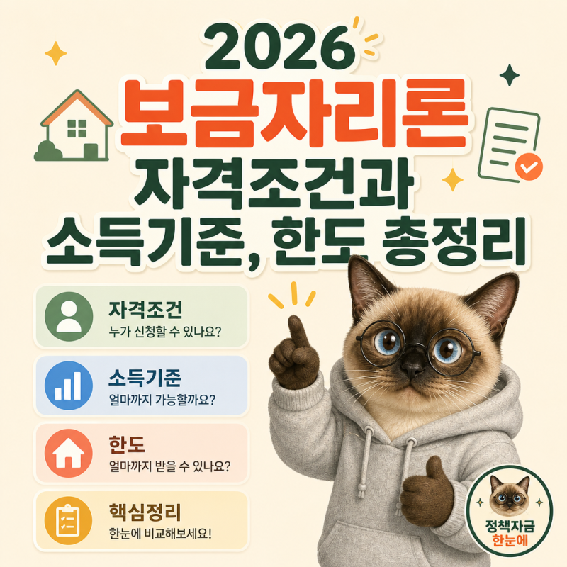 2026 보금자리론 자격조건과 소득기준, 한도 총정리
