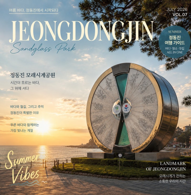 정동진 여행갈까요? 모래시계 공원, 흐린 날이라 더 아련한 1년에 단 한 번 흐르는 시간