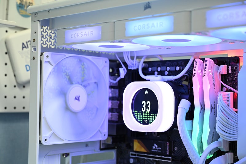 CPU 수냉쿨러 커세어 iCUE LINK TITAN 360RX LCD 장착부터 온도 소음까지 솔직 후기