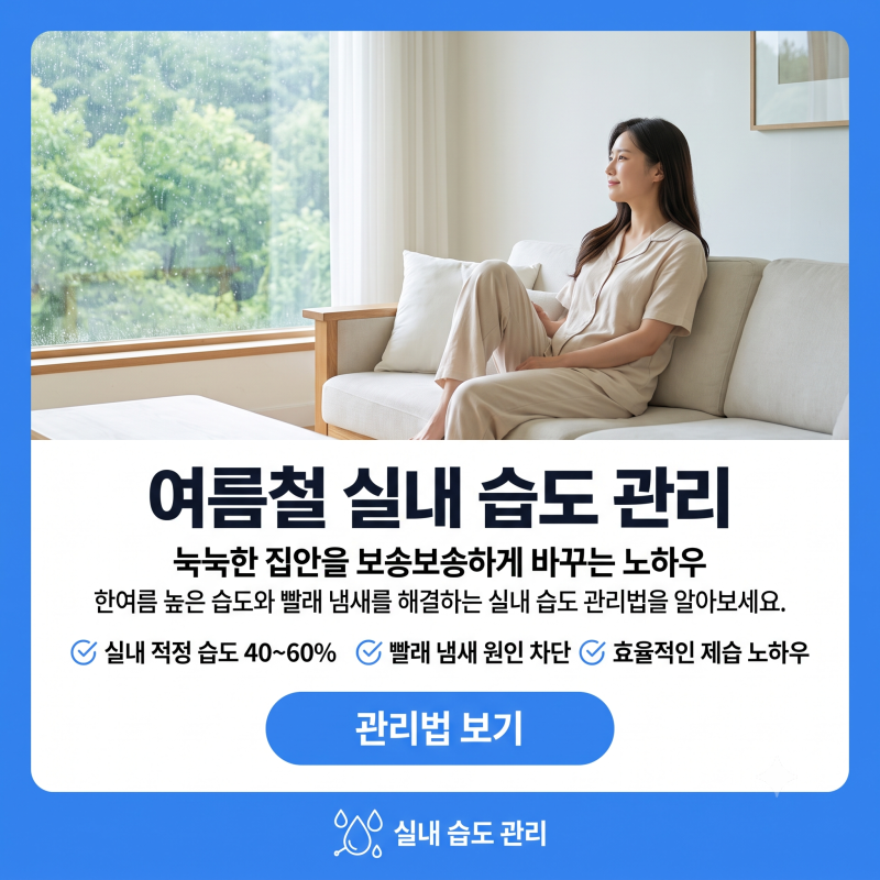 장마철 눅눅한 방 습도 관리법 5가지와 꿉꿉한 빨래 냄새 제거 노하우