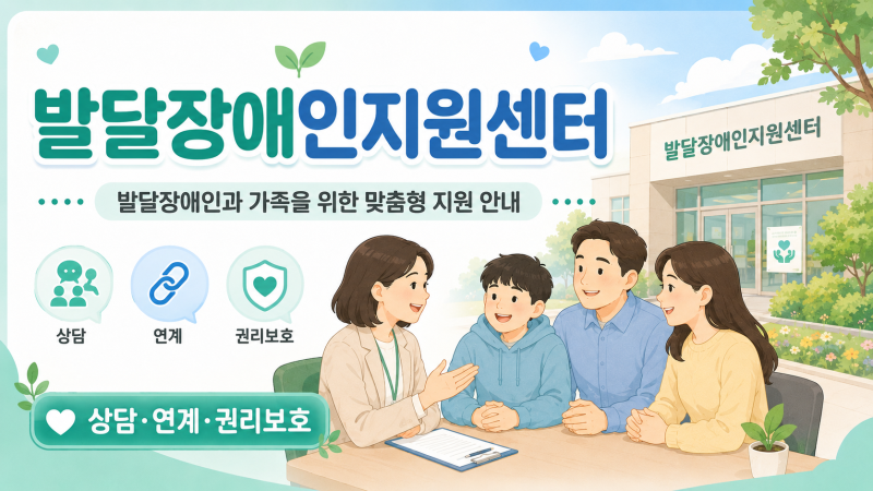 발달장애인지원센터는 어떤 곳일까? 지원사업과 신청 방법 총정리