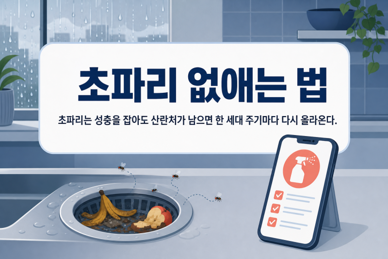 초파리 없애는 법, 장마철에 갑자기 떼로 보이는 이유