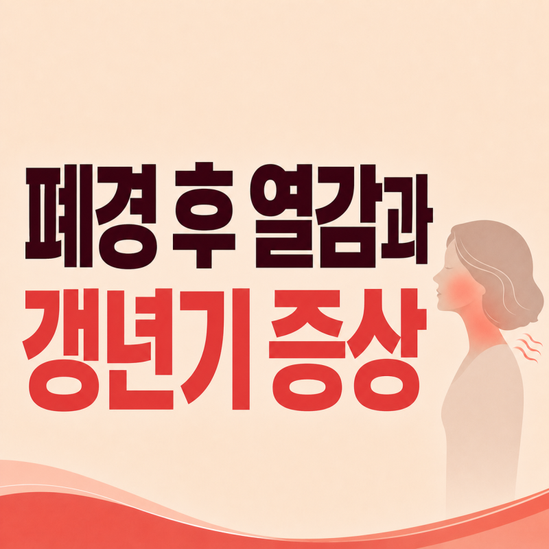 폐경 후 갱년기 열감과 증상 그리고 영양제·약 선택법