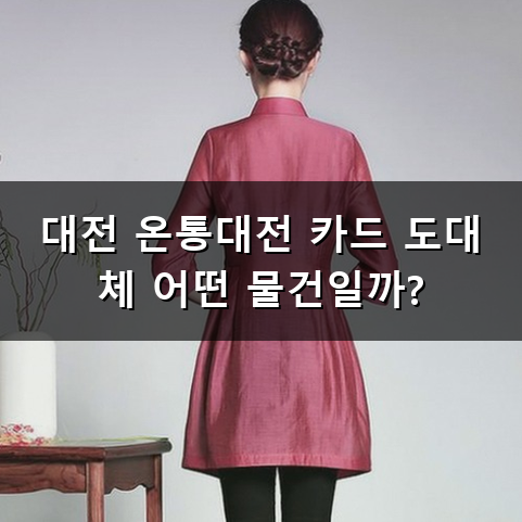 대전 온통대전 카드 혜택과 발급 방법 직접 써본 이야기