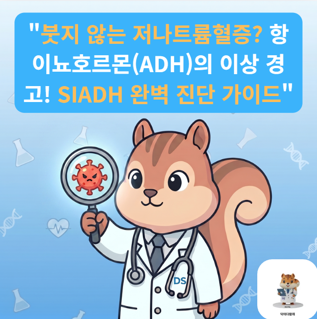 [전문의] 붓지도 않는데 나트륨 수치가 뚝? SIADH(항이뇨호르몬 부적절 분비 증후군) 원인과 진....