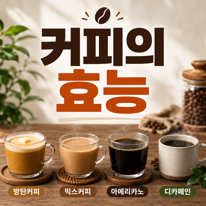 커피 효능과 부작용, 방탄커피 디카페인 아메리카노 차이는?