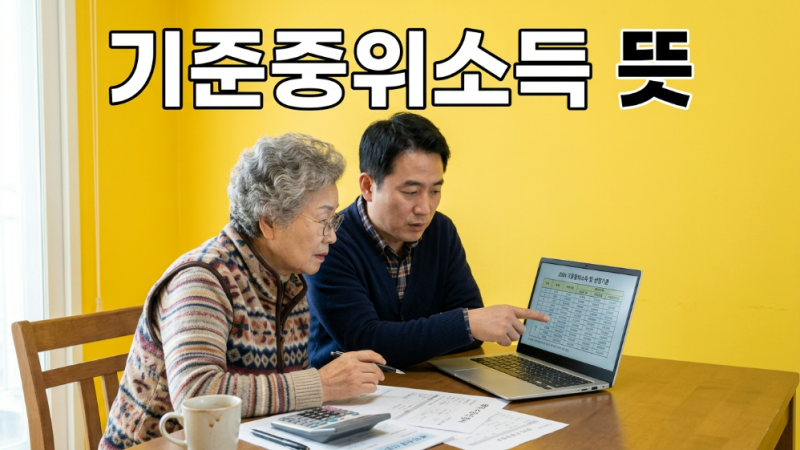 기준 중위소득 뜻, 1인 가구 256만 원·2인 가구 420만 원이 왜 중요할까요?