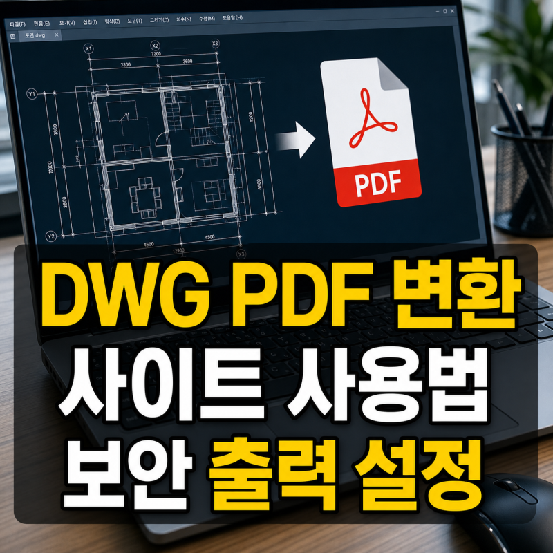 DWG PDF 변환 사이트 바로가기 사용법과 보안 출력 설정 정리