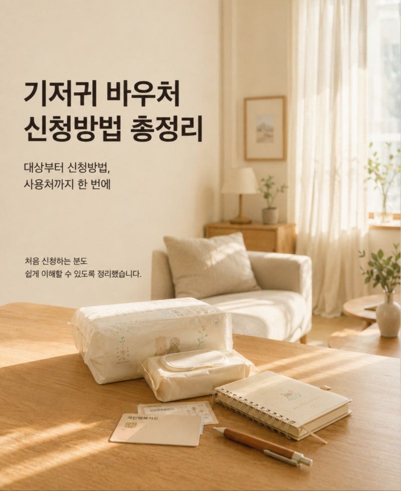 기저귀 바우처 신청방법 총정리! 지원 대상부터 국민행복카드까지 쉽게 알아보기