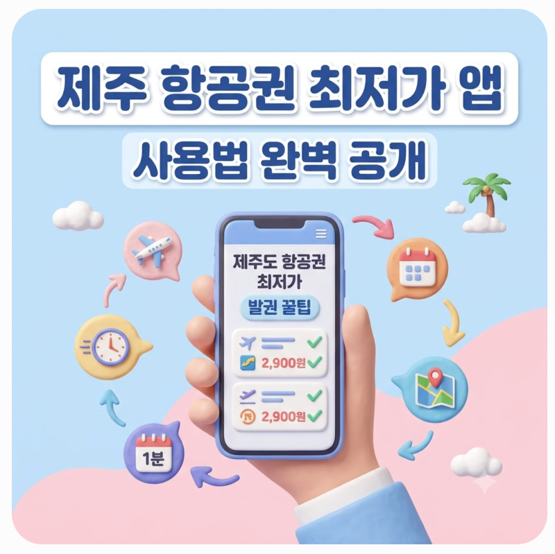 제주도 비행기표 반값에 겟? 항공권 할인 어플 추천 및 핵심 앱 사용법 총정리