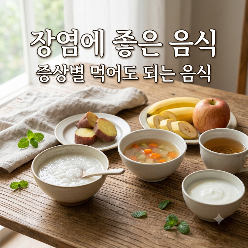 장염에 좋은 음식, 증상별 먹어도 되는 음식 총정리