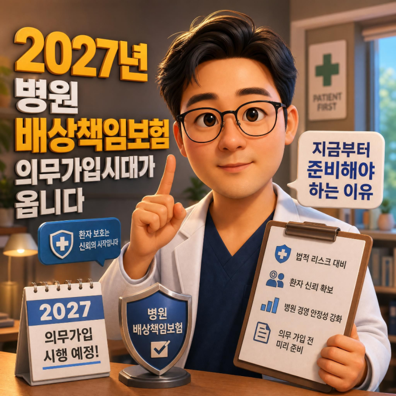 2027년 병원 배상책임보험 의무가입시대가 옵니다, 지금부터 준비해야 하는 이유