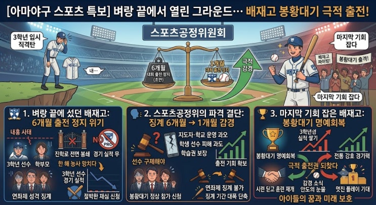 [아마야구 스포츠 특보] “벼랑 끝에서 열린 <b>출전</b>길”… <b>배재고</b> 야....