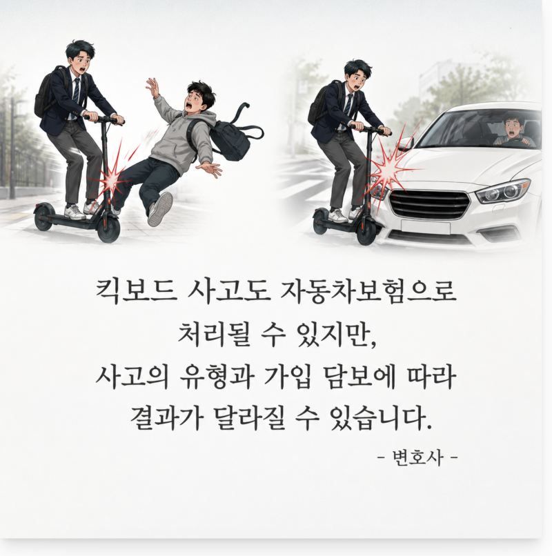 킥보드 사고, 자동차보험으로 처리될 수 있을까?