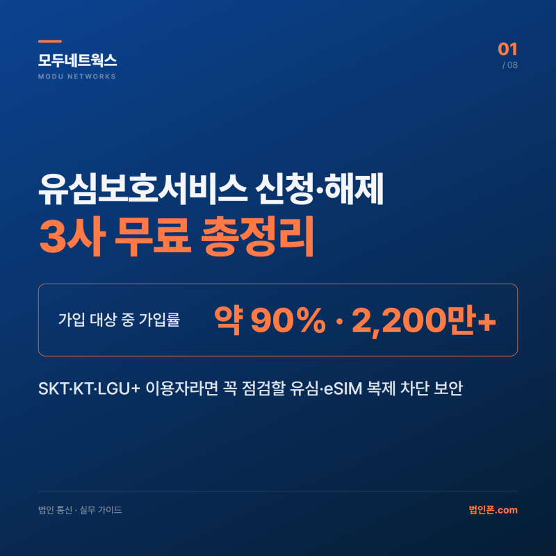 유심보호서비스 신청 방법과 해제 조건 총정리