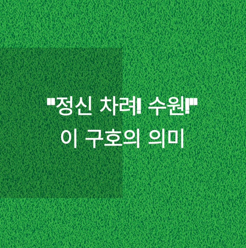 수원삼성블루윙즈 “정신 차려. 수원!”의 의미