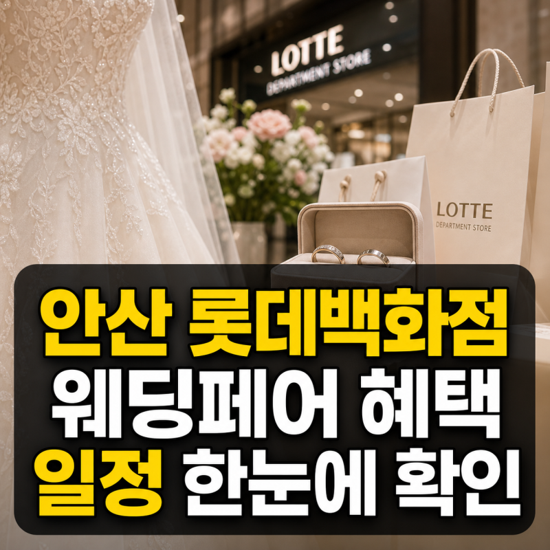안산 롯데백화점 그랜드 웨딩페어 일정과 혜택 한눈에