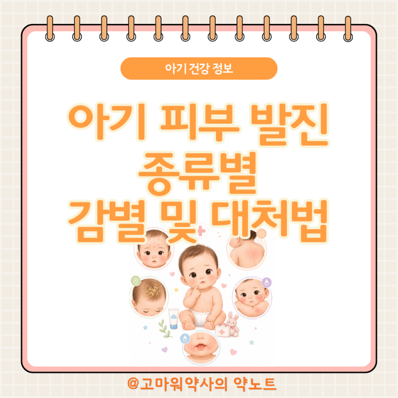 아기 얼굴 발진 감별 및 대처법 약사가 정리(신생아 여드름·태열·땀띠·아토피)