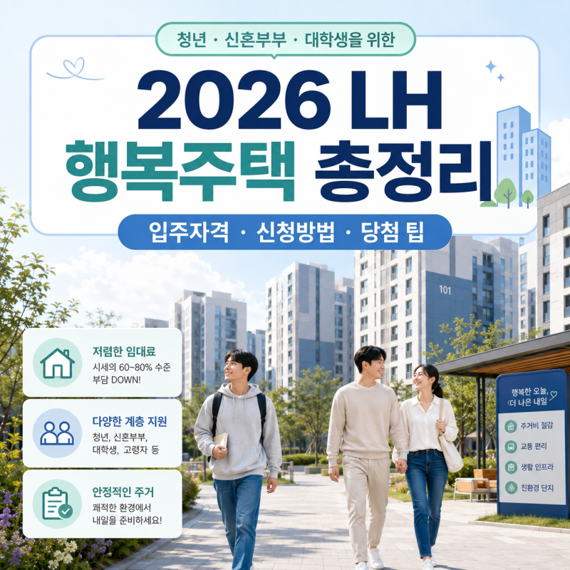 2026 LH 행복주택 총정리｜입주자격·신청방법·당첨 확률 높이는 법
