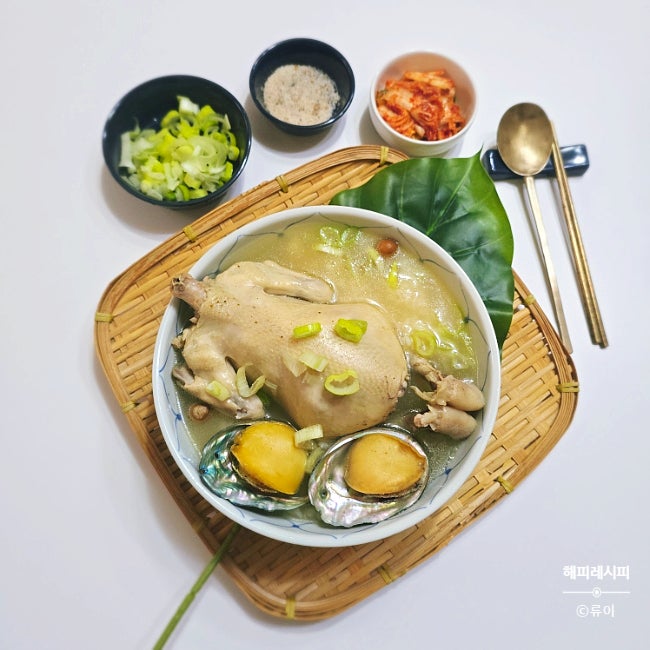 여름 복날 보양식 레시피 이거죠! 전복 삼계탕 끓이는법 닭 전복 손질법