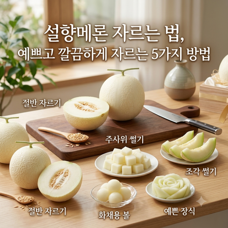 설향메론 자르는 법, 예쁘고 깔끔하게 자르는 5가지 방법
