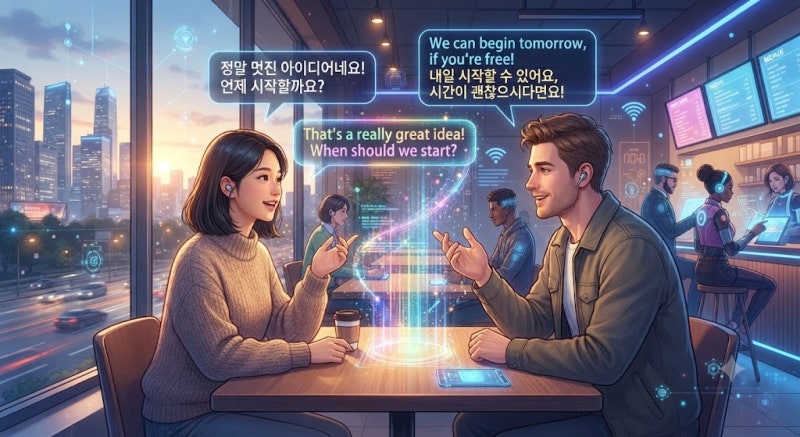 "외국어 울렁증 끝!" 실시간 AI 통번역 이어폰과 앱으로 언어 장벽 부수기