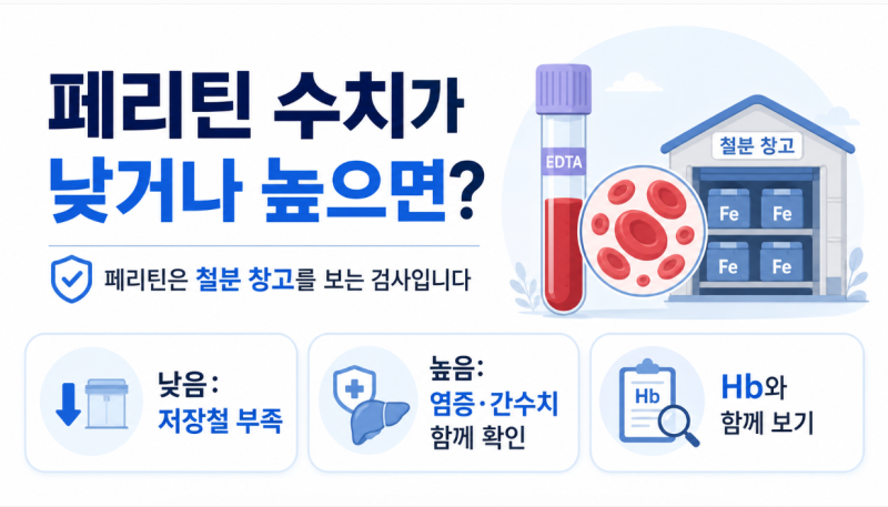 페리틴 수치가 낮거나 높으면 무슨 의미일까?