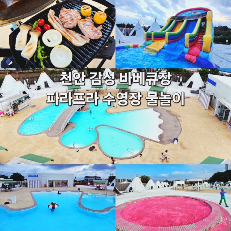 천안 바베큐장 파라프라 감성 수영장 물놀이 아이랑 가볼만한곳 당일캠핑장