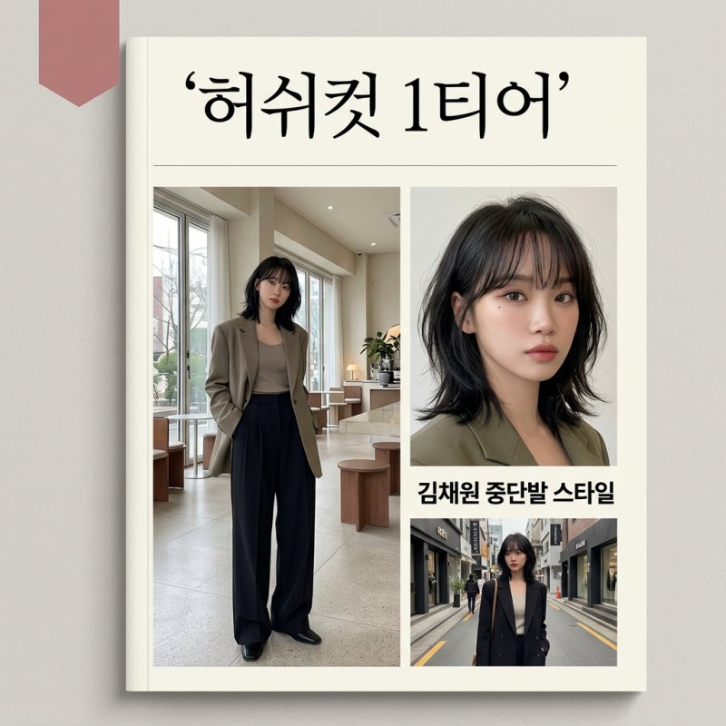 김채원 중단발 허쉬컷 1티어 등극! 거지존 극복하는 인생 머리 분석