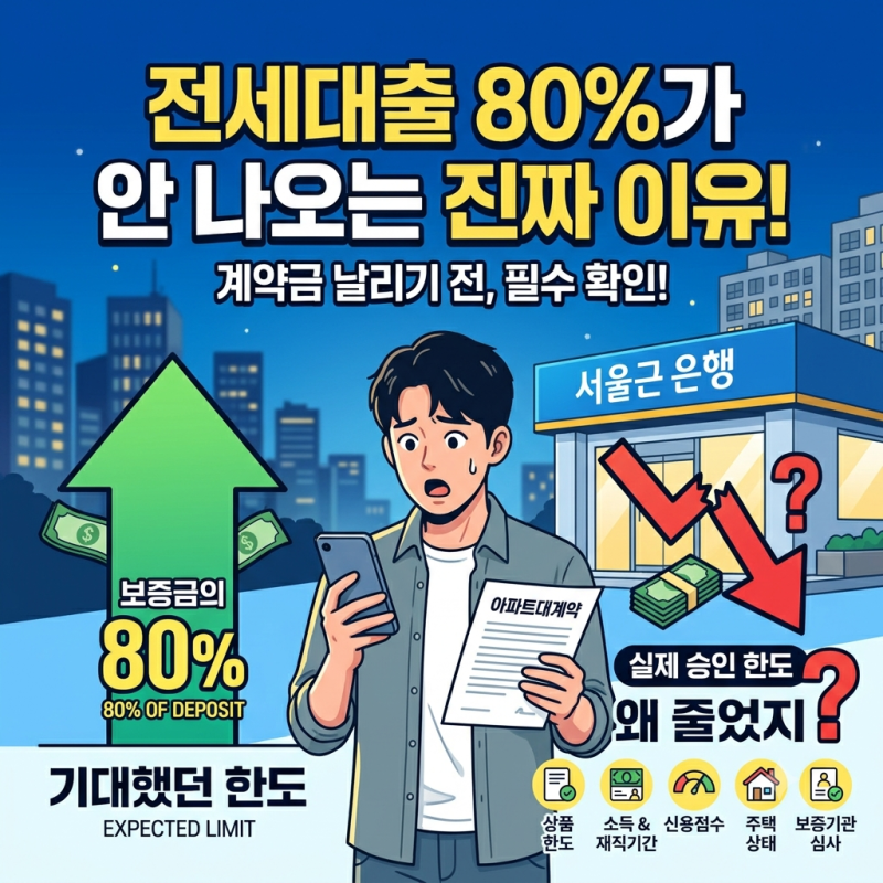 아파트 전세대출, 80%가 안 나오는 이유
